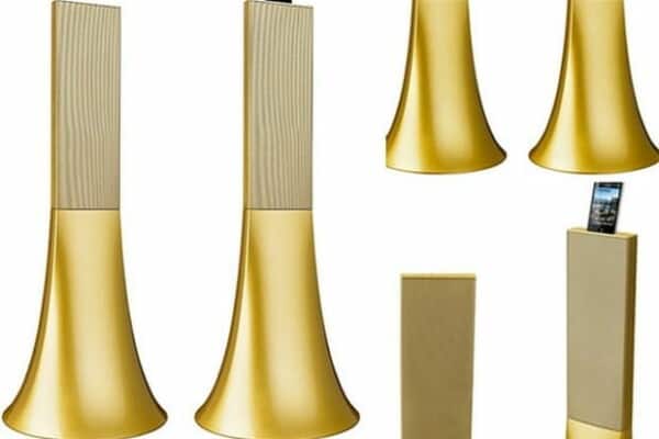 Parrot ‘Ancient Gold’ Zikmu speakers by Philippe Starck