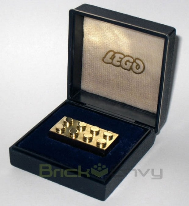 14k Solid Gold LEGO Employee Brick 2×4 Brick